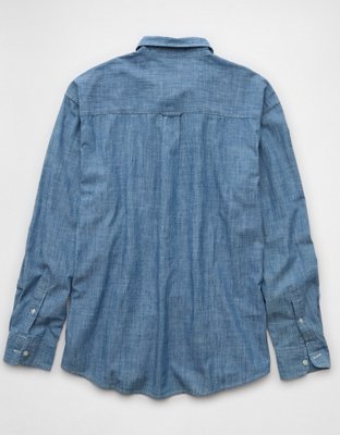 AE Everyday Relaxed Chambray Button-Up Shirt
