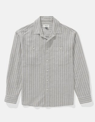 AE Everyday Relaxed Fit Linen-Blend Button-Up Shirt