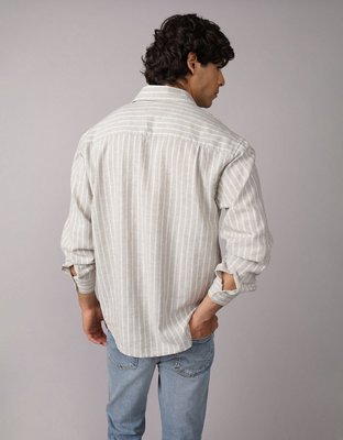 AE Everyday Relaxed Fit Linen-Blend Button-Up Shirt