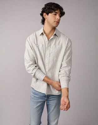 AE Everyday Relaxed Fit Linen-Blend Button-Up Shirt