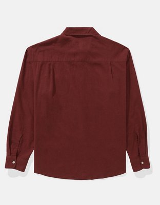 AE Everyday Camisa de Mezcla de Lino de Fit Relajado con Botones