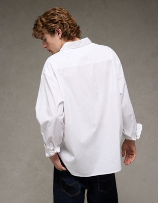 AE Everyday Relaxed Fit Poplin Button-Up Shirt