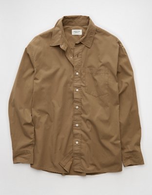 AE Everyday Relaxed Poplin Button-Up Shirt