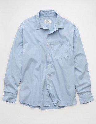 AE Everyday Relaxed Fit Poplin Button-Up Shirt