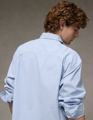 AE Everyday Relaxed Fit Poplin Button-Up Shirt