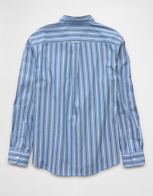 AE Everyday Poplin Striped Button-Up Shirt