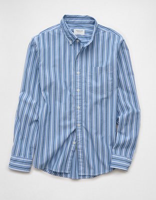 AE Everyday Poplin Striped Button-Up Shirt