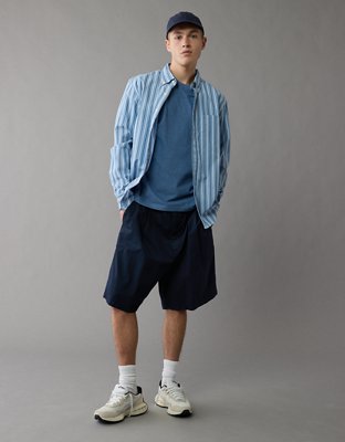 AE Everyday Classic Fit Poplin Striped Button-Up Shirt