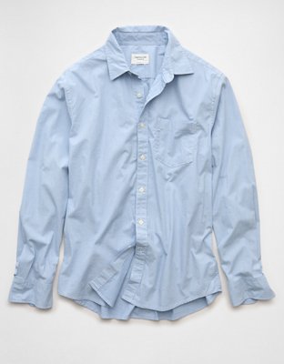 AE Everyday Relaxed Fit Poplin Button-Up Shirt
