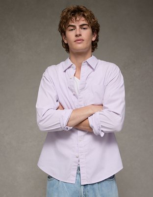 AE Everyday Relaxed Fit Poplin Button-Up Shirt
