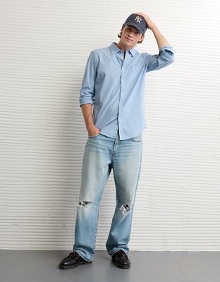 AE Everyday Slim Fit Poplin Button-Up Shirt