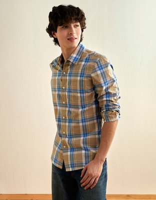 AE Slim Fit Poplin Button-Up Shirt