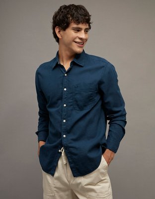 AE Everyday Button-Up Linen Shirt
