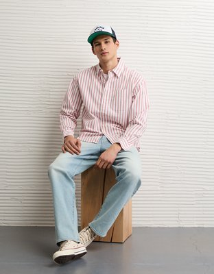 AE Everyday Relaxed Fit Poplin Button-up Shirt