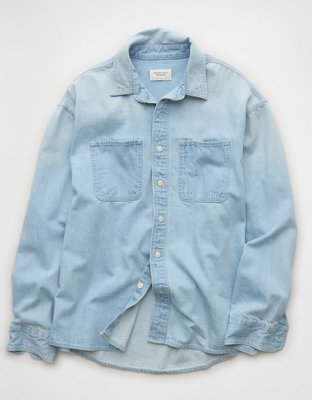 AE Relaxed Fit Denim Button-Up Shirt