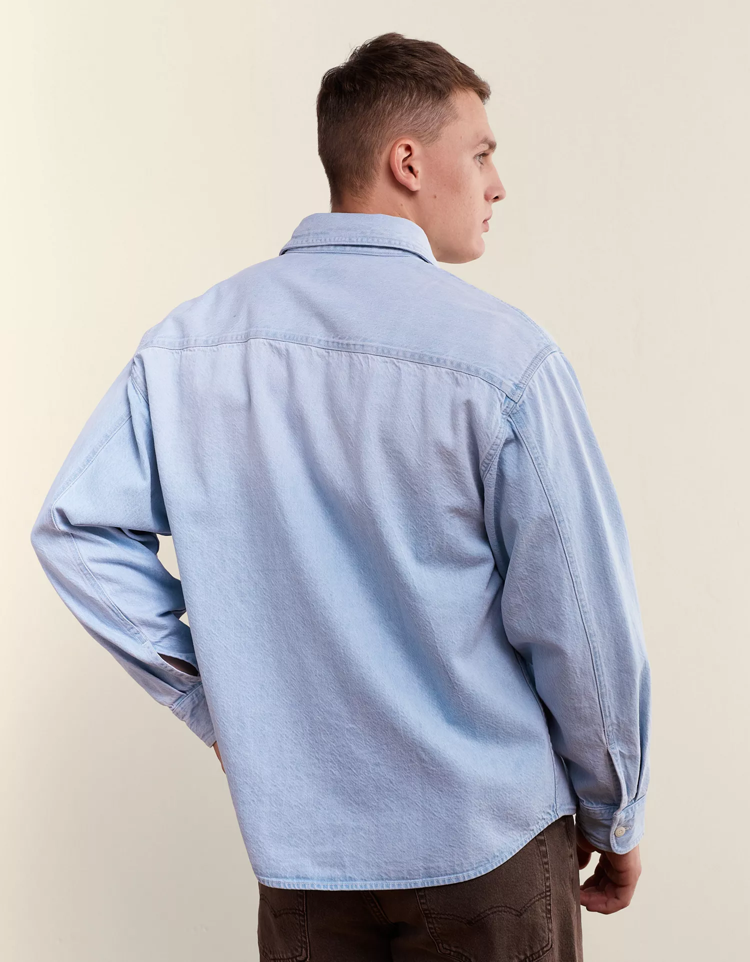 AE Relaxed Fit Denim Button-Up Shirt - thumbnail 3