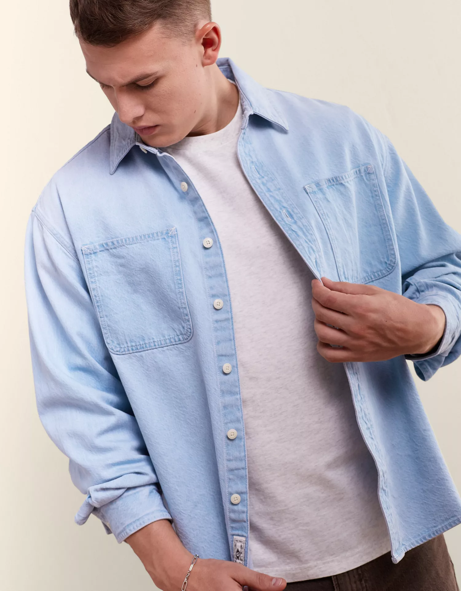 AE Relaxed Fit Denim Button-Up Shirt - thumbnail 2