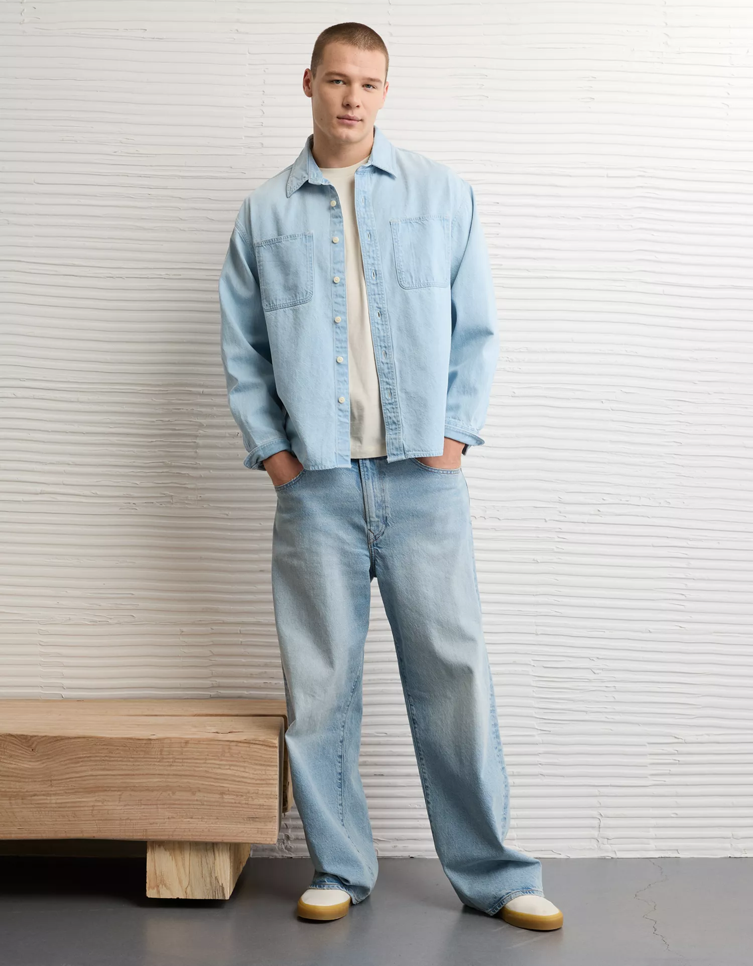 AE Relaxed Fit Denim Button-Up Shirt - thumbnail 6