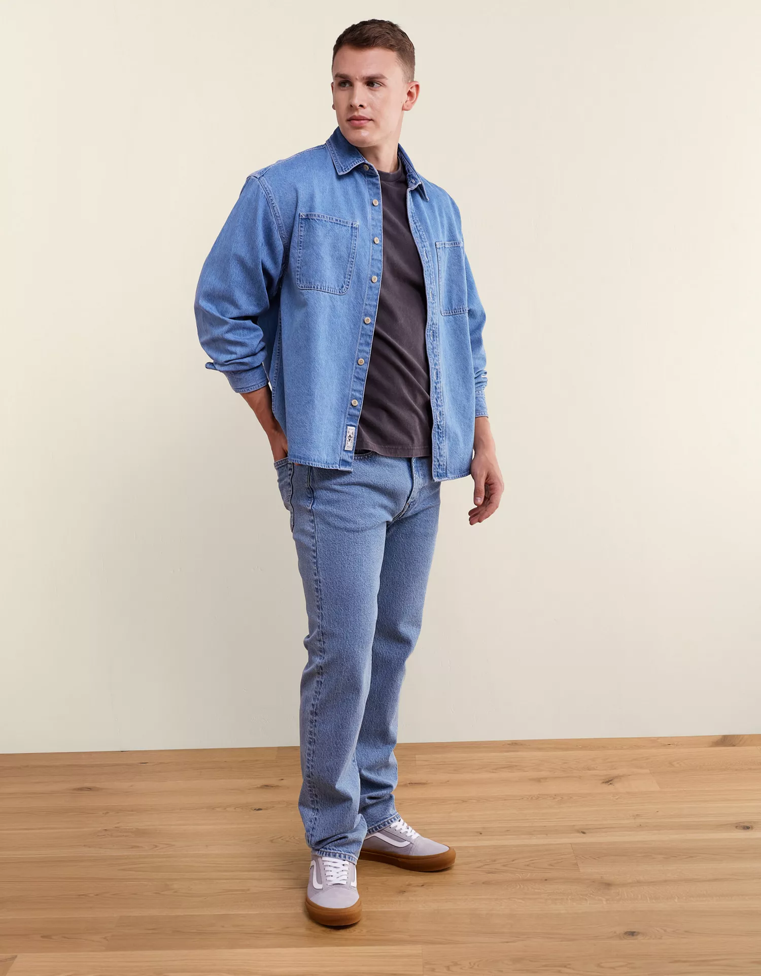 AE Relaxed Fit Denim Button-Up Shirt - thumbnail 9
