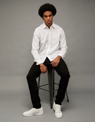 AE Everyday Button-Up Linen Shirt