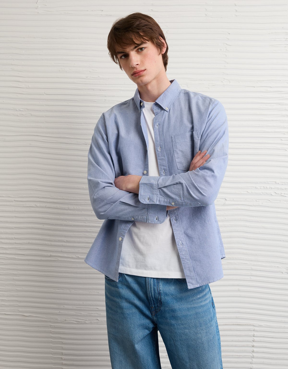 AE Relaxed Fit Oxford Button-Up Shirt - image 5