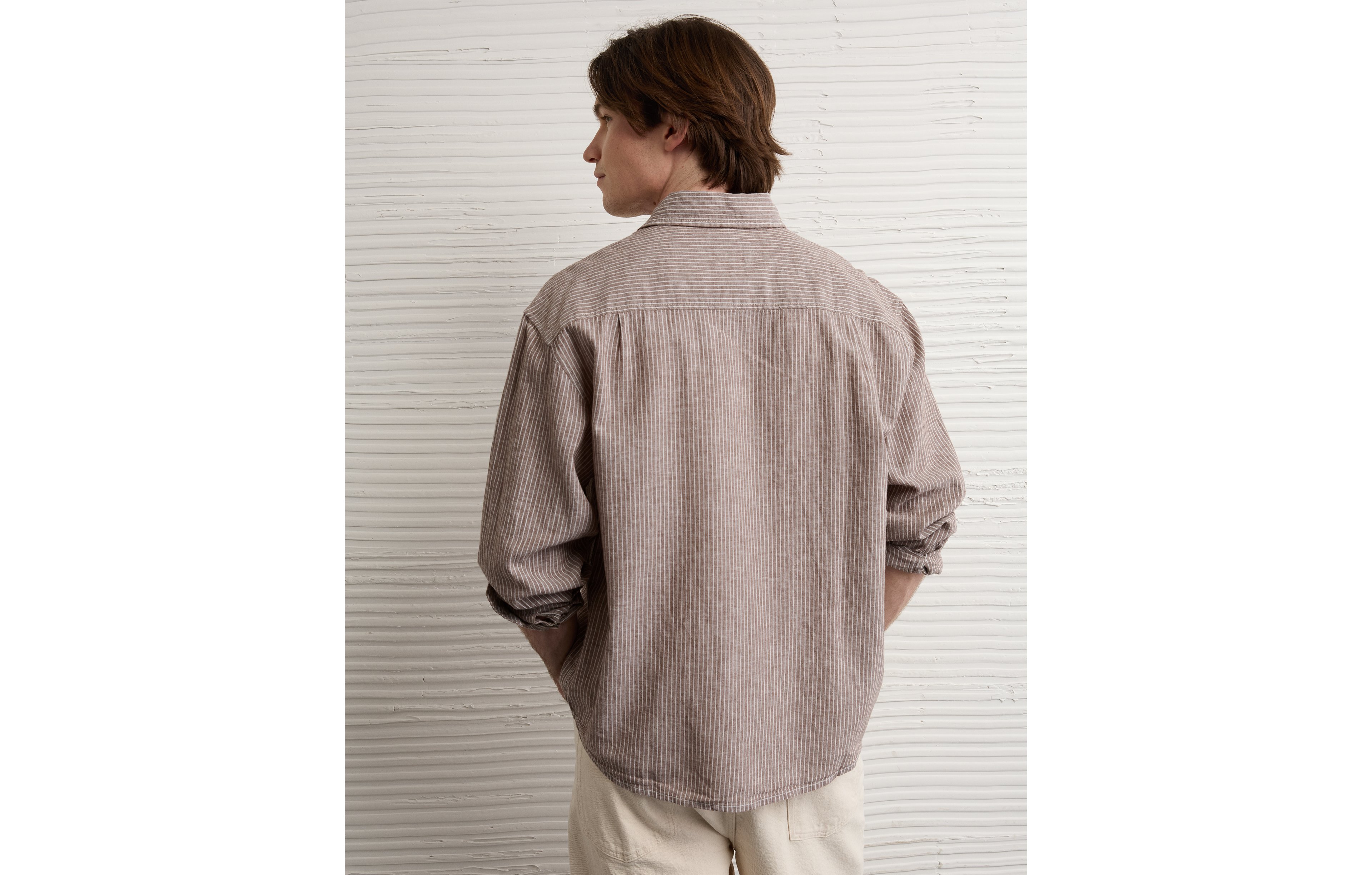 AE Relaxed Fit Linen-Blend Button-Up Shirt