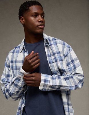 AE Relaxed Fit Linen-Blend Button-Up Shirt from American Eagle - $58.45