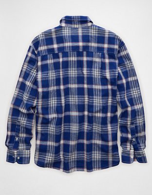 AE Relaxed Fit Linen-Blend Button-Up Shirt