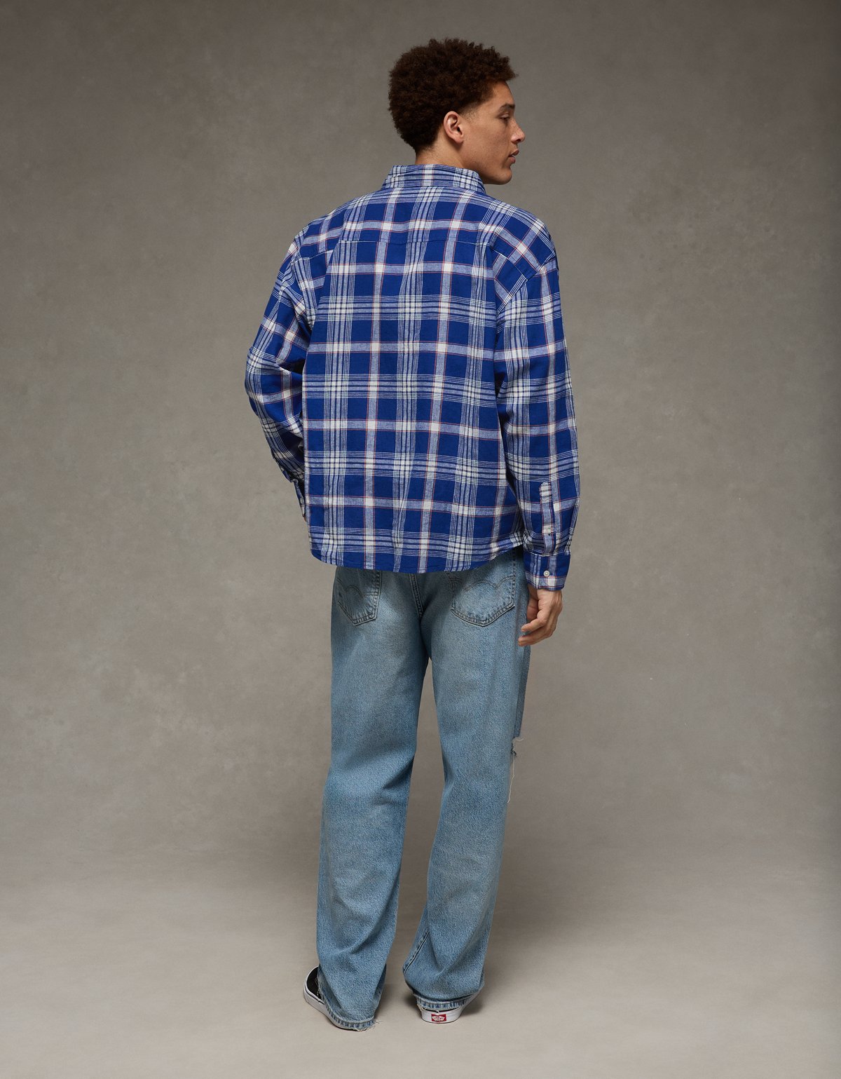 AE Relaxed Fit Linen-Blend Button-Up Shirt - image 2