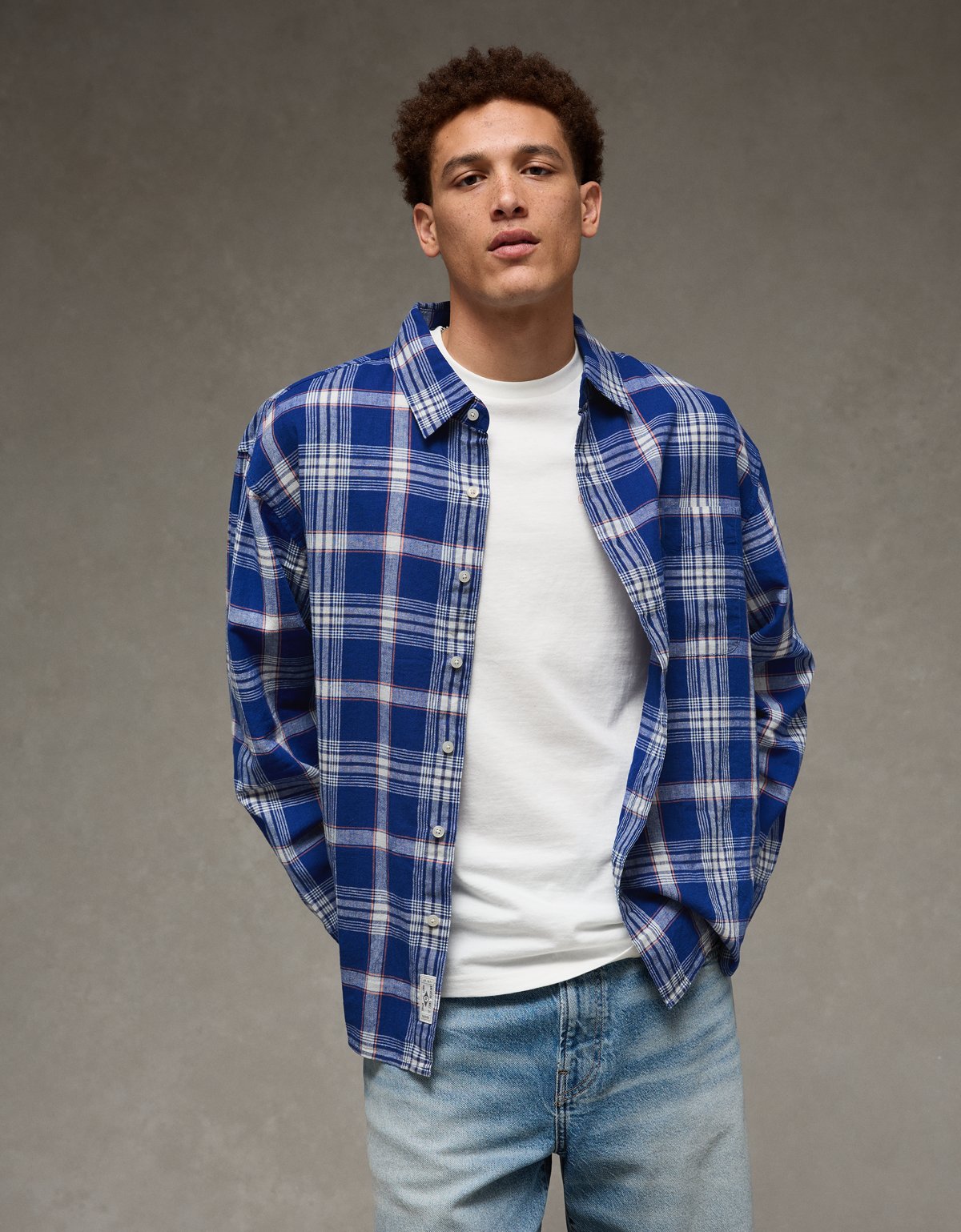 AE Relaxed Fit Linen-Blend Button-Up Shirt - image 5