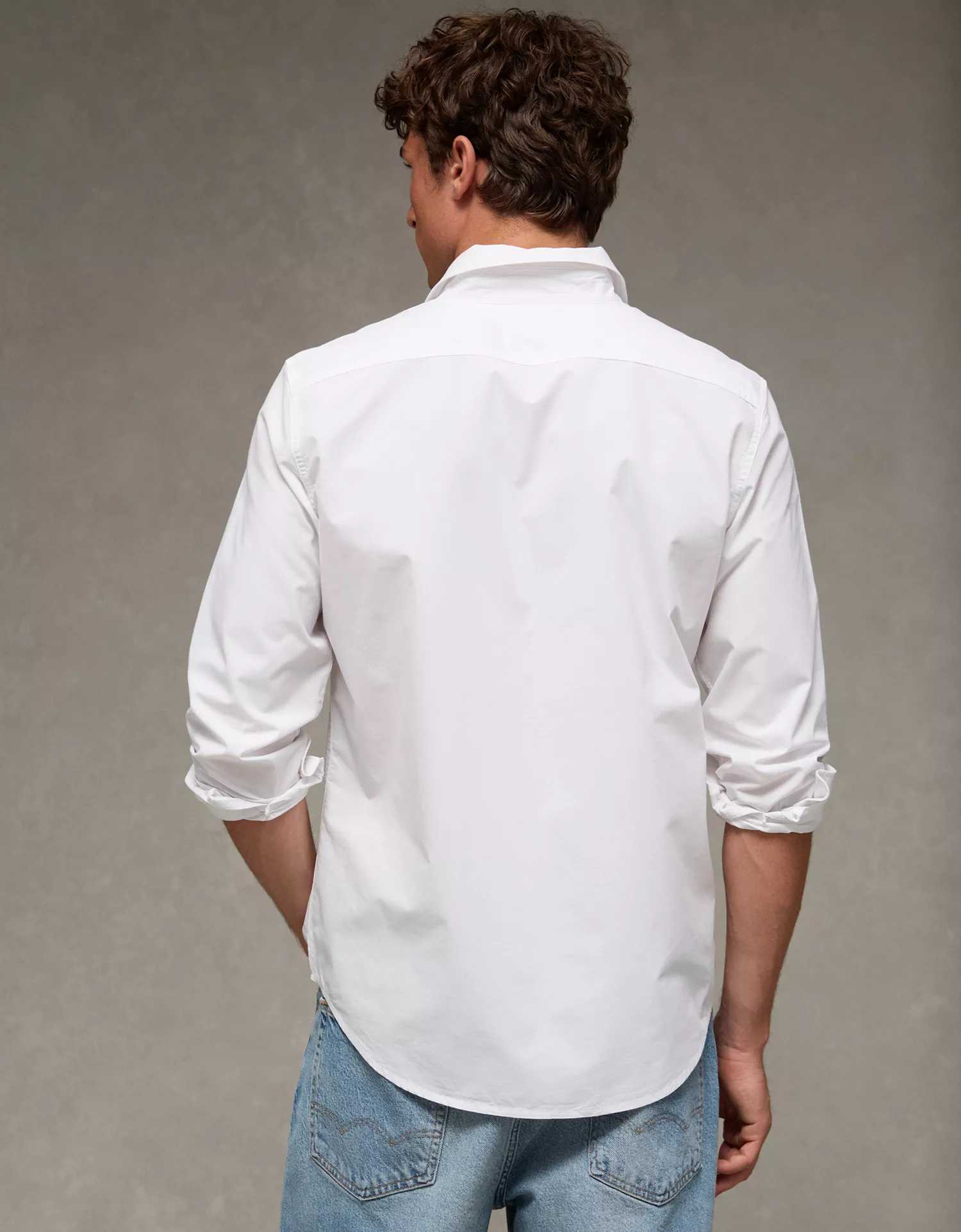 AE Slim Fit Poplin Button-Up Shirt - thumbnail 8