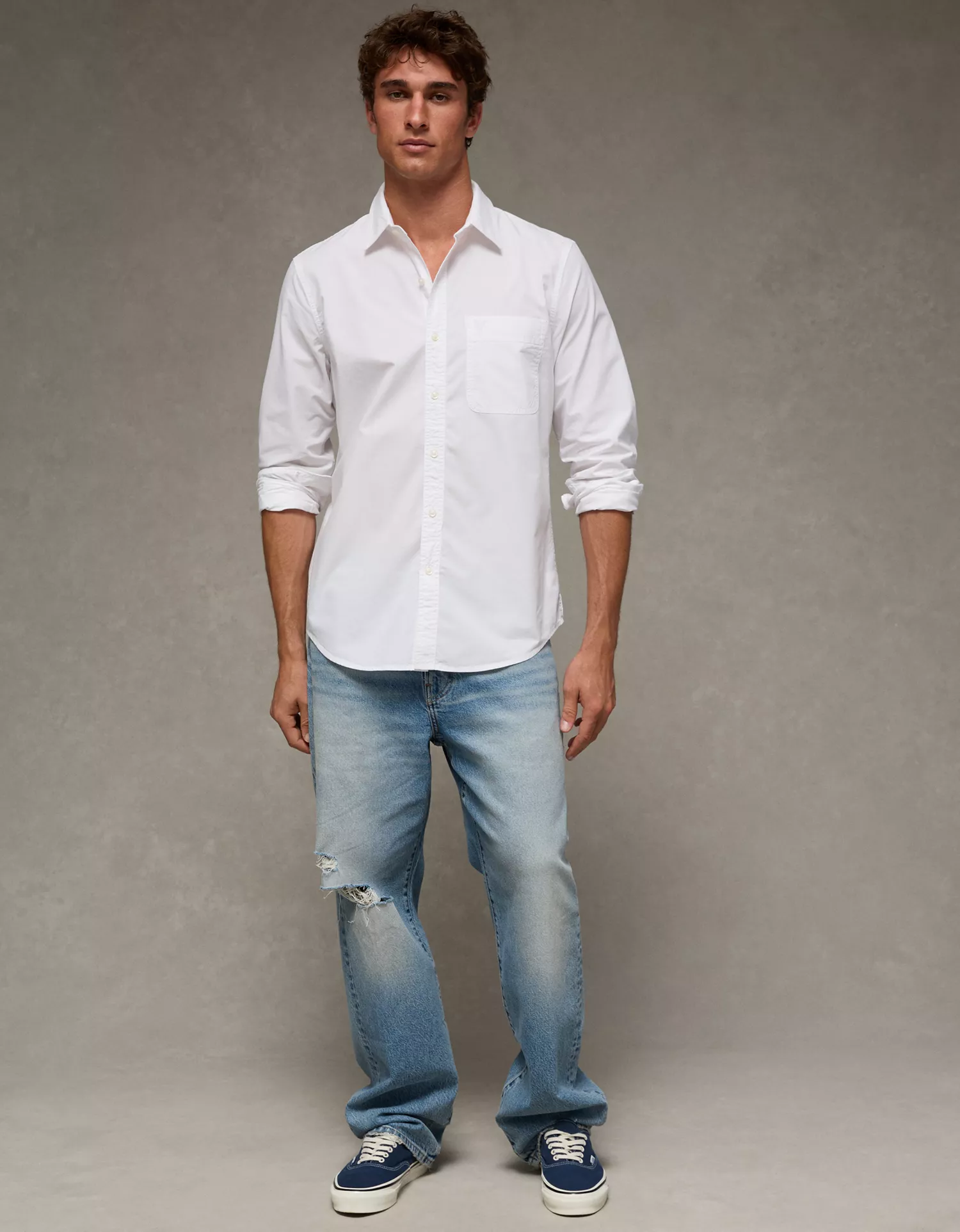 AE Slim Fit Poplin Button-Up Shirt - thumbnail 7