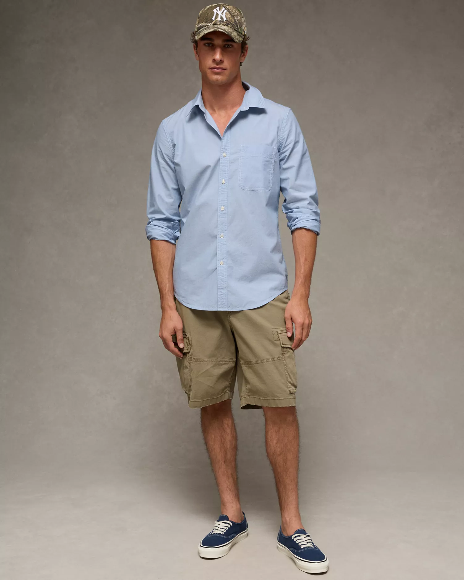 AE Slim Fit Poplin Button-Up Shirt - thumbnail 6