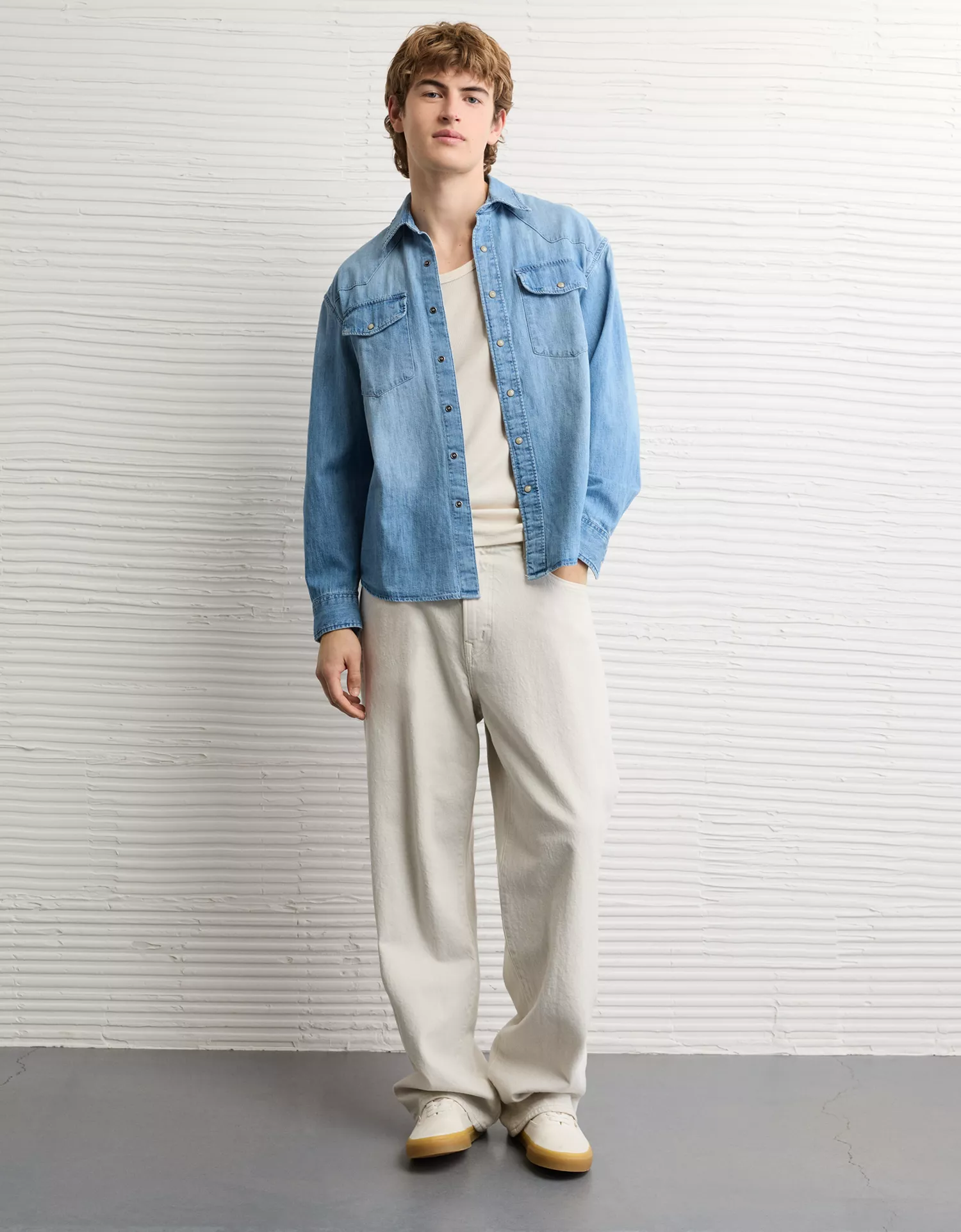 AE Relaxed Fit Western Denim Shirt - thumbnail 6