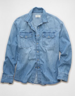 AE Relaxed Fit Western Denim Shirt