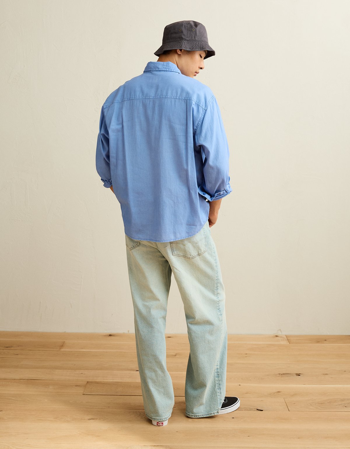 AE Relaxed Fit Linen-Blend Button-Up Shirt - image 2