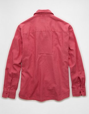 AE Relaxed Fit Linen-Blend Button-Up Shirt