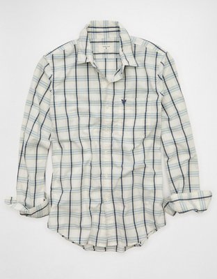 AE Slim Poplin Button-Up Shirt