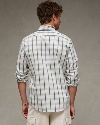 AE Slim Poplin Button-Up Shirt