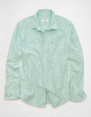 AE Slim Poplin Button-Up Shirt