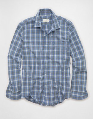 AE Slim Poplin Button-Up Shirt