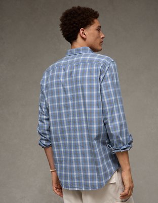 AE Slim Poplin Button-Up Shirt