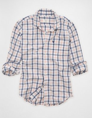 AE Slim Poplin Button-Up Shirt