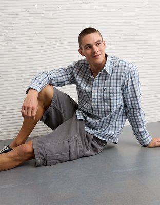 AE Standard Fit Poplin Button-Up Shirt from American Eagle - $51.96