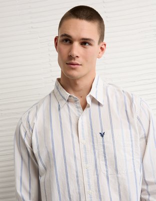 AE Standard Fit Poplin Button-Up Shirt