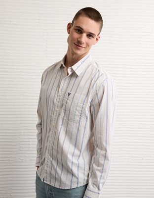 AE Standard Fit Poplin Button-Up Shirt from American Eagle - $51.96