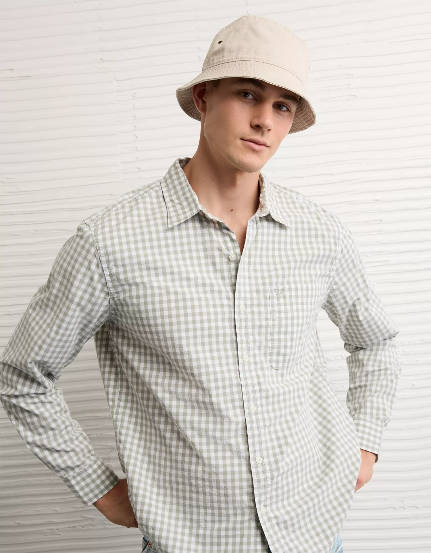 AE Standard Fit Poplin Button-Up Shirt - thumbnail 7