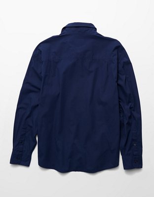 AE Relaxed Fit Poplin Button-Up Shirt