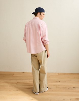 AE Relaxed Fit Poplin Button-Up Shirt
