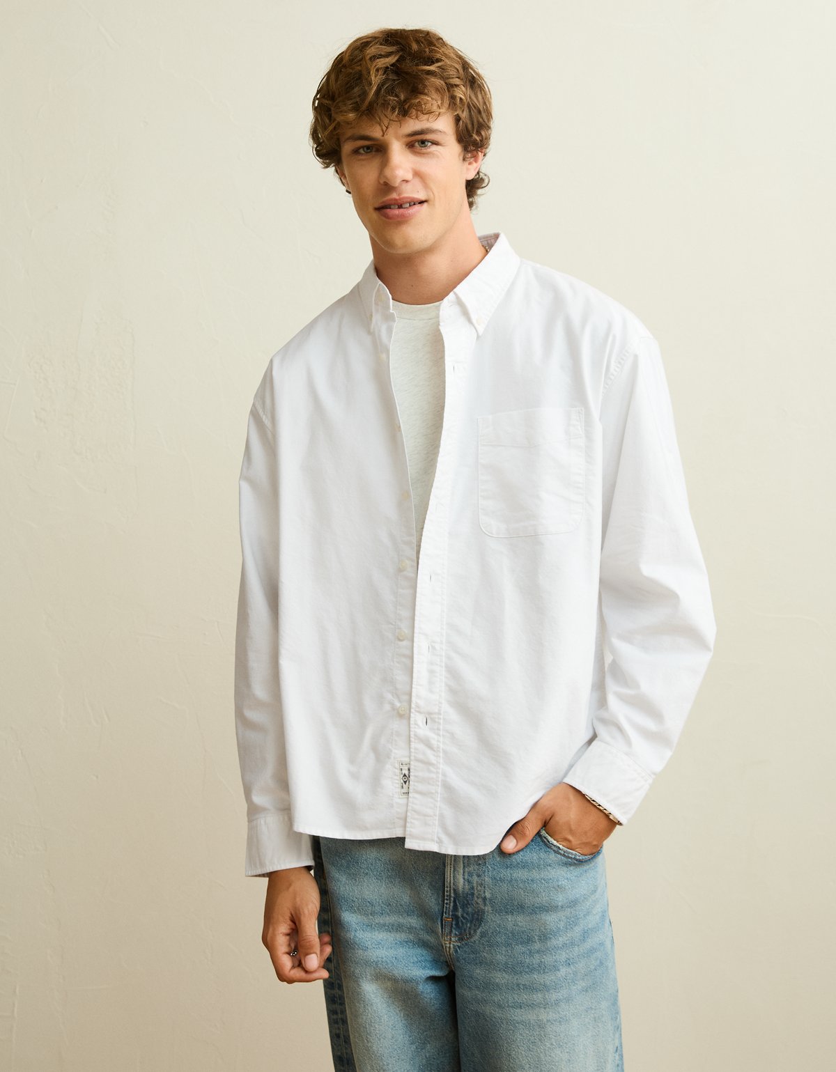 AE Relaxed Fit Oxford Button-Up Shirt